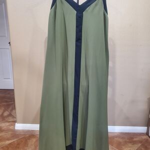 Green and Black Maxi Dress